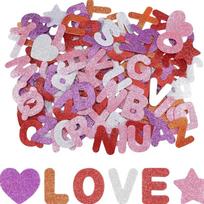 196Pcs Sparkling EVA Foam Letter Sticker Adhesive Letter Sticker For Scrapbooking Journal Photo Album Home Decoration 1 pink