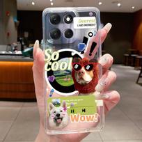 For Motorola Moto G86 Case XT2527-2 Clear Luxury Fashion Butterfly Flower Soft TPU Silicone Phone Cover for Moto G86 Power Case Motorola Moto G86 gray