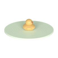 Silicone Cup Lid Sealed Dust-Proof Leak-Proof Cup Cover with Hanging Hook Soft Duck Shape Kitchen Accessory for Mugs And Cups