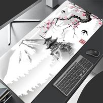XXL Sakura Žaidimų Pelės Kilimėlis Japonijos Vyšnių Žiedų HD Stalo Kilimėlis Neslystantis Klaviatūros Kilimėlis Biuro Nešiojamojo Kompiuterio Kilimas Pagalvėlė 300x800x2mm gray