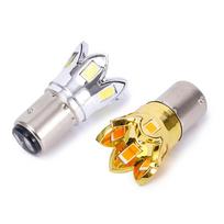 1x Newest Style P21w Led 1156 Car Light Electroplated Surface Lamp Bulb Ba15s Bay15d 1157 Auto Turn Signal Reverse Parking 12v 1157 gloden geltona