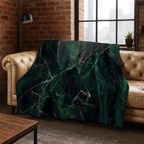 D Marble Stone Pattern Flannel Blanket Soft Warm Blanket for Bed Bedroom Room Living Room Office Travel Camping Picnic Gift 75x100cm (30x40inch) black