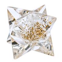 Skaidrus Kvarcas Merkaba Kristalo Žvaigždė Gydymui - Originalus Sertifikuotas Orgonito Merkaba Gydomasis Akmuo Energijos Balansui - Gerina Meditaciją ir white