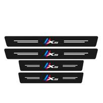 4vnt anglies pluošto automobilio slenksčio apsauga sveikinimo pedalo dekoravimo odiniai lipdukai, skirti Bmw X5 E53 E70 F15 G05 auto 4Pcs For BMW X5 black