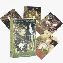 Universal Folk Oracle cards A 44 Tarot Deck English Version For Fortune-telling Party Board Game Card Deck Divination Fate beige