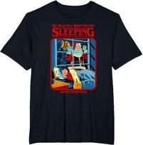 Steven Rhodes Santa Claus Sees You Retro Dark Humor T-Shirt New Spring/Summer Arrivals Regular Fit Casual 5XL įvairiaspalvis