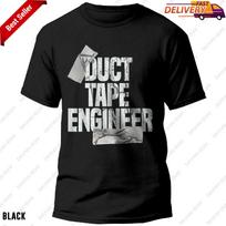 Duct Tape T-shirt, Gift For Dad Grandpa Funny Duct Tape Engineer Gift T-shirt S black