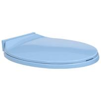 Toilet Seat with Soft Close Mechanism Blue Oval