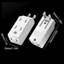 Hot 3 In 1 Wall Outlet Extension US Electrical Socket 125 Degree Plug Adapter Mexico Canada Travel Aadapter Power Converter white