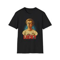 Napoleon Dynamite Lucky T-Shirt, Vintage Graphic Tee, Film Fan Apparel, Pop S brown