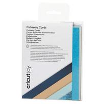 Lipnios kortelės – Cricut – 8 dvispalvės kortelės – Holografiniai įdėklai – Balti vokai – 10,8x14 cm