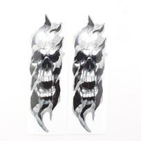 Motociklo emblemos šakės lipdukų kaukolės lipdukai, skirti Yamaha Honda Suzuki Harley Sportster Softail Dyna Electra Skull white