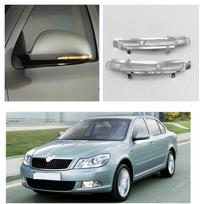 Pora, skirta Skoda Octavia A5 A6 sedanui Combi 2009 2010 2011 2012 2013 2013 m. automobilio tvirtinimo galinio veidrodėlio LED posūkio signalo lemputė gray