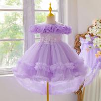 Drugelio uodegos princesės suknelė vaikams - Gimtadieniui ir renginiams 120cm/5Y pink