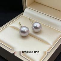 Shi Family Manta Rose Pearl Stud Earrings: Elegant, Cool-Style Light Luxury Design for Women gray