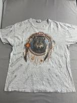 Vintage Native American Wolf Spiritial Animal T-shirt AOP XL XXL gray