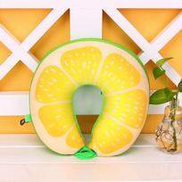 Vaisių atminties putų U formos pagalvė Kūrybinga arbūzo kivių kaklo pagalvė Nešiojama automobilinė pagalvė Miego kaklo pagalvė 30Cm (cotton) yellow