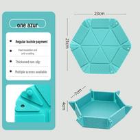 Foldable Anti-scalding Silicone Heat Pad – Thick Casserole and Pot Mat, High-Temp Resistant Placemat for Tableware.