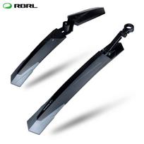 RBRL Mountain Bike Lengthen Widen Fender Durable Mudguards 26 27.5 29 Adjustable Bicycle Anti Shake Wings Set Mtb Ass RL-890-FR black