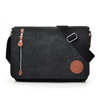 Vintage Canvas Messenger Bag For Men Large Crossbody Shoulder Bag Retro Satchel For Travel gray