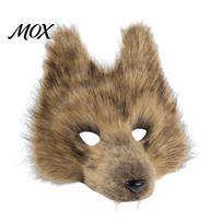 Realistic Masque Therian And Tail Set, Halloween Cat Fox Cosplay Costume, Costume Accessories Faux Fur Plush Animal for Masquerade Party Comic B beige