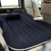 Car Air Bed Full Set with Airpump and Pillow Outdoor Camping Mat Cushion Inflatable Back Seat Travel Bed mėlyna