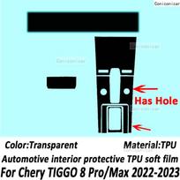 TPU Automobilio Pavarų Skydelis Navigacijos Ekrano Interjero Plėvelė Apsauginis Lipdukas, skirtas Chery Tiggo 8 Pro Cherry Tiggo 8 Pro Max 2023 Style F black
