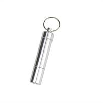 Waterproof Cigarete Case Silver Aluminum Alloy Cigarette Box Pill Toothpick Capsule Holder with Keychain Mens Gift white