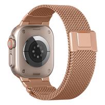 Milanese Loop for Apple Watch Ultra 2 Band 46mm 40mm 44mm 45mm 49mm 42mm 38mm 41mm Bracelet IWatch Series 10 SE 9 8 7 6 3 Strap S10 46-42 44 45 49mm rožinio aukso spalvos