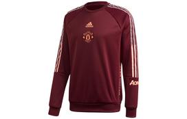 Adidas Manchester United Sweatshirts Men's Dark Reddish Purple Crew Ne M brown