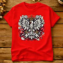 Harajuku T Shirt Poland Polska Polish Coat Of Arms Eagle Flag Gift 100 Cotton Tshirts Fashion Tee Shirt For Unisex Summer Tees XL black