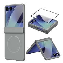 Case For Smasung Z Flip 8 7 6 5 4 Built-in Screen Protection With Magnetic Shockproof Dropproof Protection Phone  Cover PC&Case & Screen Protector&Galaxy Z Flip6 gray