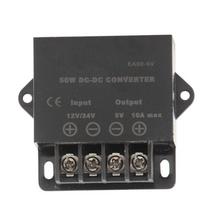 DC 24V 12V to 5V 10A Voltage Regulator 50W DC Adapter Power Converter  Auto LED Display