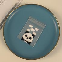 Panda, Animacinis, Sniego pūslės sluoksniuotos tešlos, Saldainių maišelis, Niu Roll sausainių pakuotė, Skaidrus, Dovanų pakavimo maišelis 7 * 7 + 3cm skaidri