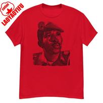 Thomas Sankara Silhouette Socialist Anti-Imperialist Pan-African T-Shirt Summer Breathable Camisetas Nostalgia T Shirt S brown