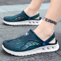 Summer Comfortable Men's Breathable Outdoor EVA Injection Clogs Casual Sandal Men Beach Slippers Water Shoes Pool Sandals 40 tamsiai mėlyna