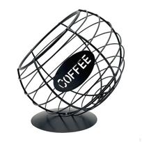 Didelės talpos kavos kapsulių laikiklis virtuvės stalviršiui, organizatorius Black 20cmx20cm black
