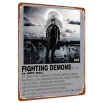 Juice WRLD Fighting Demons albumo viršelis metalinis skardinis ženklas namų dekoras meno kolekcija 20x30cm（7.8x11.8inch） gray