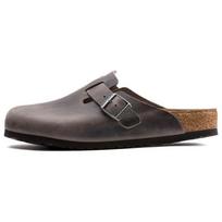Boston Birkenstock Soft Footbed Oiled Leather Narrow 'Iron' 1013256 35 gray