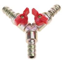 3/8  Hose Barb Ball for Valve 3 Way Union Intersection/Split Shut Off for Valve Y Shaped Ball for Valve 2 Switch Hose Ba 1 red