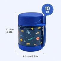 10oz Stainless Steel Thermos Food Jar with Spoon Leakproof Soup Thermos Food Container for Students School Office Travel Kitchen 1&300ml rožinė