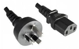 Mercodan Australian power cable 1.8m to C13, A+C, black, H05V, V-F 3G