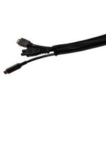 Mercodan Self-closing braided sleeve  18mm, 50m Black,, cable sock,