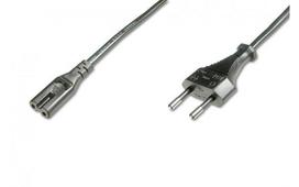 Mercodan Power cable 1.8m Europastik, transistor radio C7, black,