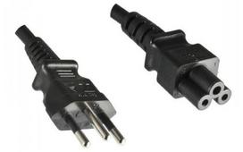 Mercodan Brazilian power cord 1.8m  black, A+C Mickey Mouse plug,