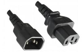 Mercodan Power extension cable Black  C14 C15, 2.0 metres,