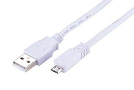 LinkIT USB 2.0, A - Micro B, 5m,  White White Cord and White