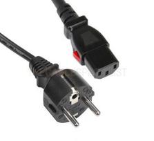 Mercodan Schuko power cable black  1.8m, C13 with lock, H05VV-F