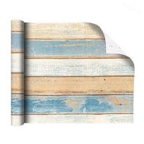15 pasirinkimų Medžio lipnūs tapetai Nulupkite ir priklijuokite Shiplap Distressed Wood lentą Nuimami tapetai namų dekoravimui 40CM x 1M gray
