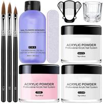 Akrilo nagų pudros rinkinys Akrilo pudra ir skystis rinkinys su nagų šepetėliu Nails Art Decoration Extensio Black gray